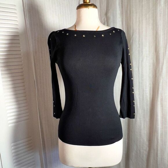 Ziani Couture | Women’s | Blouse | S | Boutique Black Sleek Gothic 3/4 Sleeve To - Picture 1 of 5